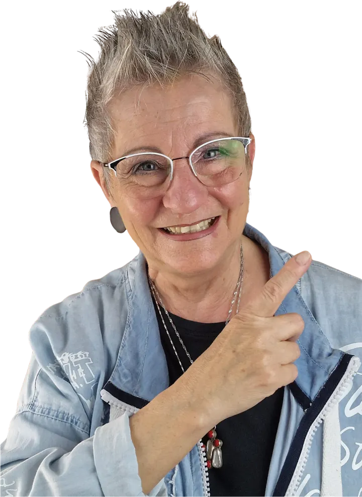 Martina Siegl zeigt auf den Mut-Call